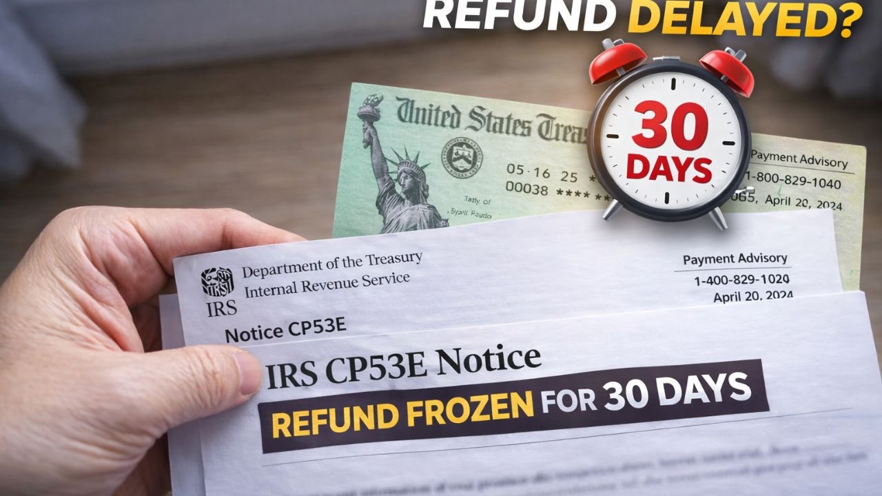 IRS Freezes Refunds for 30 Days: CP53E Notice Guide, Causes, and How to Resolve It Quickly