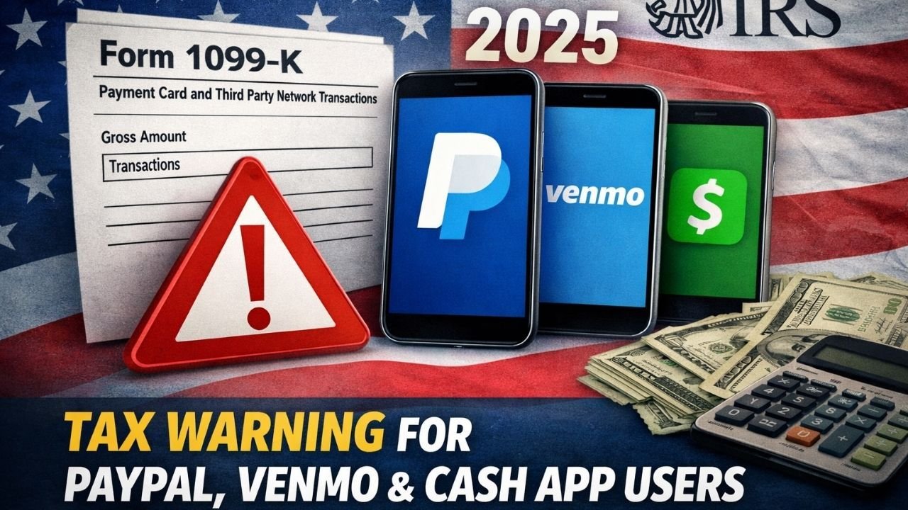 IRS Warns PayPal, Venmo, and Cash App Users